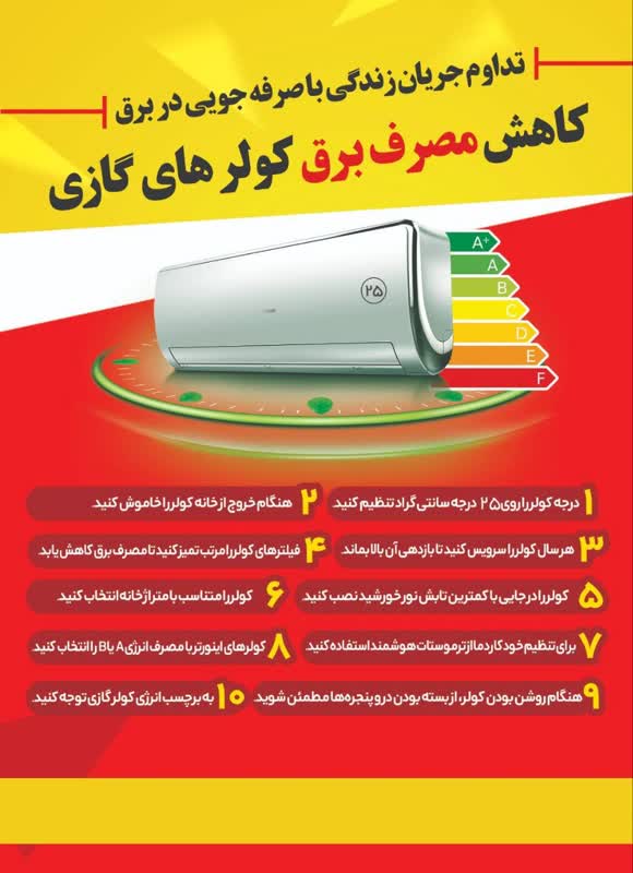 راههای کاهش مصرف برق کولر گازی در تابستان