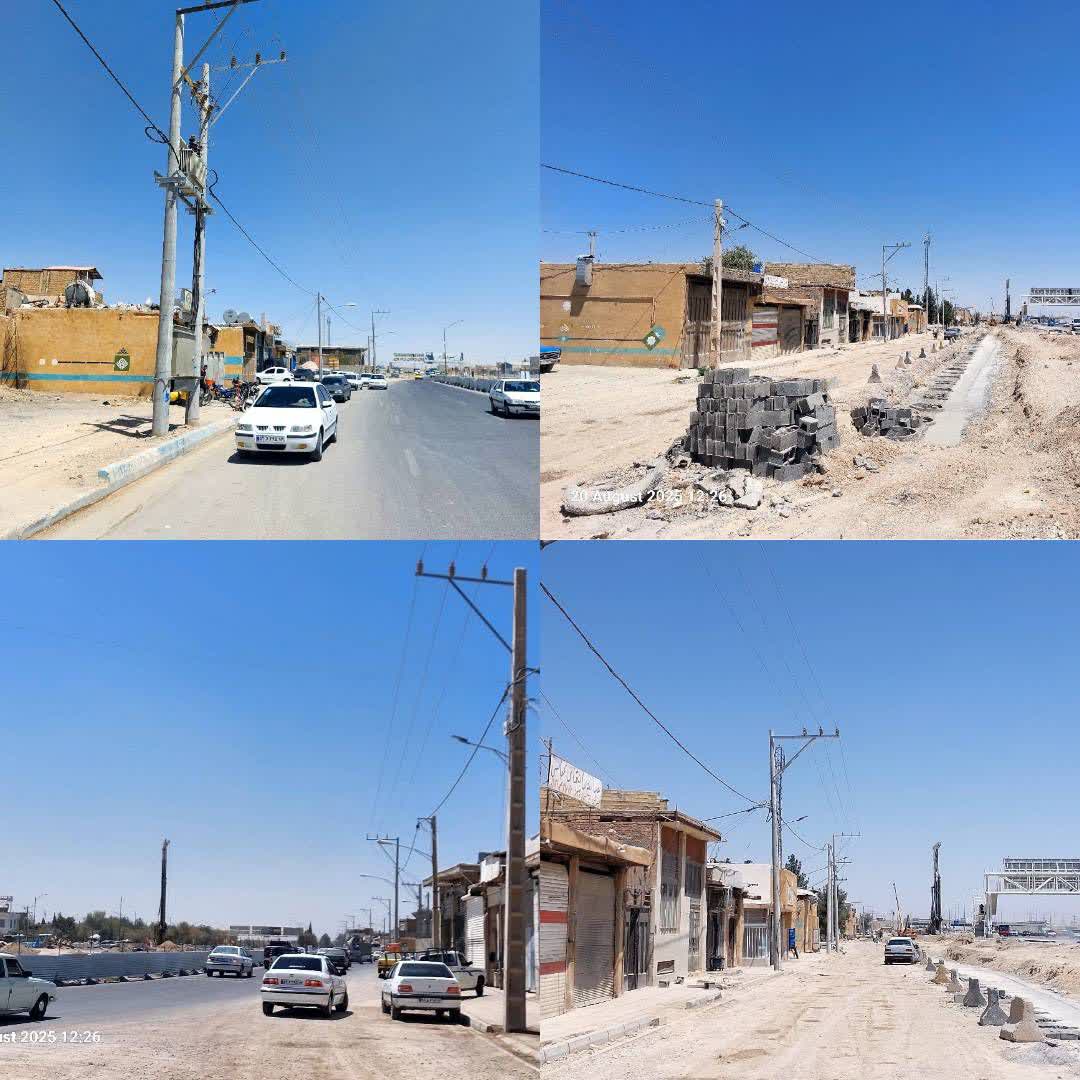 جابجایی بیش از هزار متر شبکه برق در پروژه زیرگذر شهید آیتالله رئیسی (حصه)