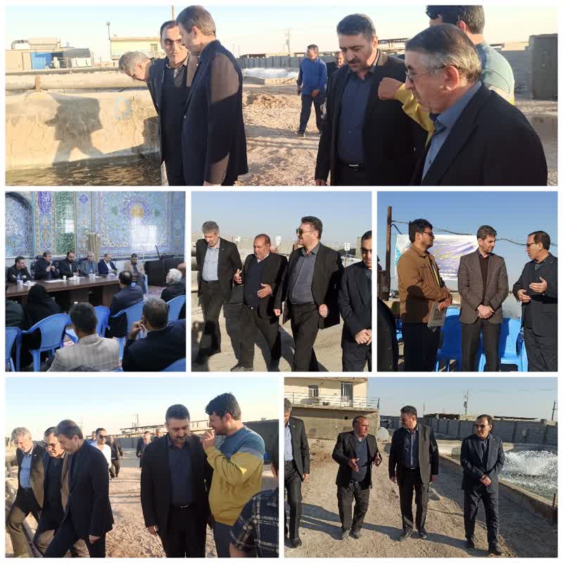 بازدید دکتر جمالی نژاد استاندار اصفهان از یک‌ مرکز آبزی‌پروری