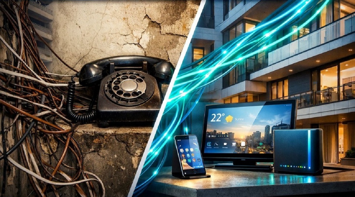 عصر سیم‌ کشی تلفن به پایان رسید