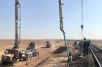 روزهای پایانی اجرای پل راه آهن کنارگذر آران و بیدگل