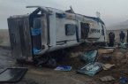 واژگونی اتوبوس در محور فولادشهر ـ نجف‌آباد ۶ مصدوم داشت